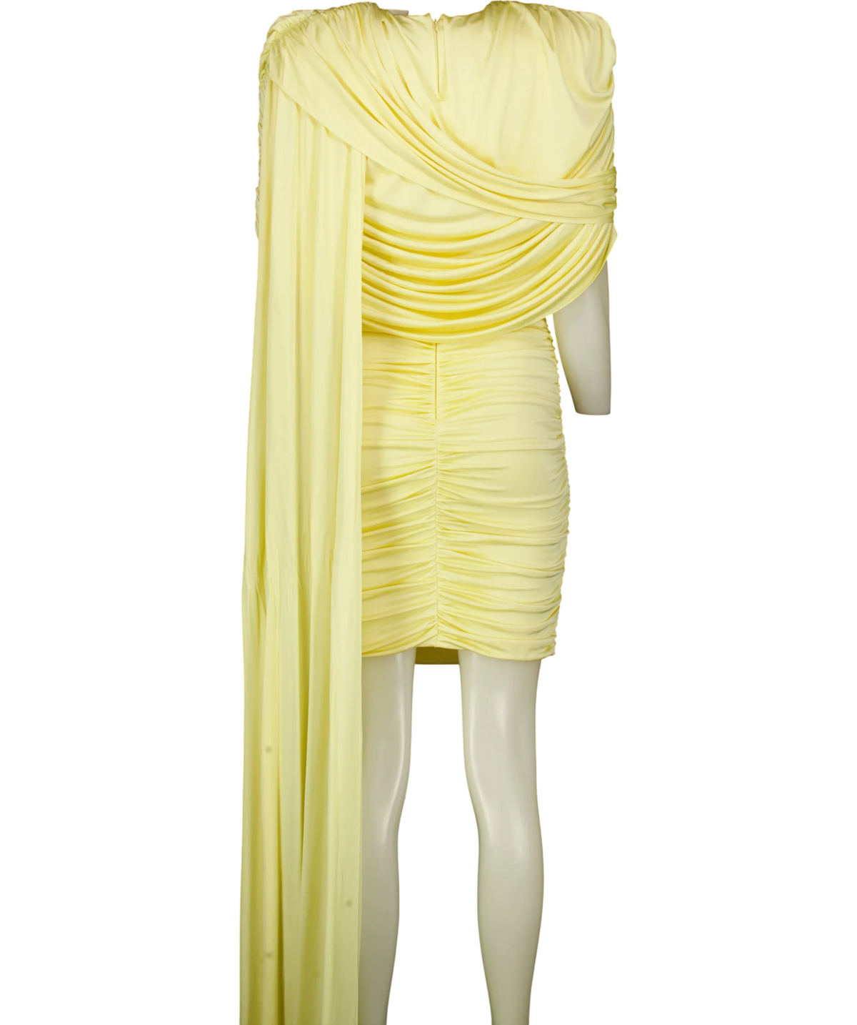 The New Arrivals Ilkyaz Ozel Yellow Khara mini dress, size UK 12 — back