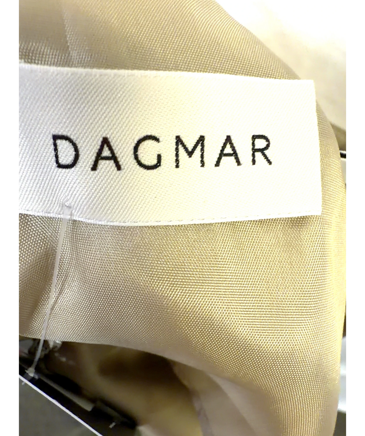 HOUSE OF DAGMAR Beige asymmetric midi dress — detail