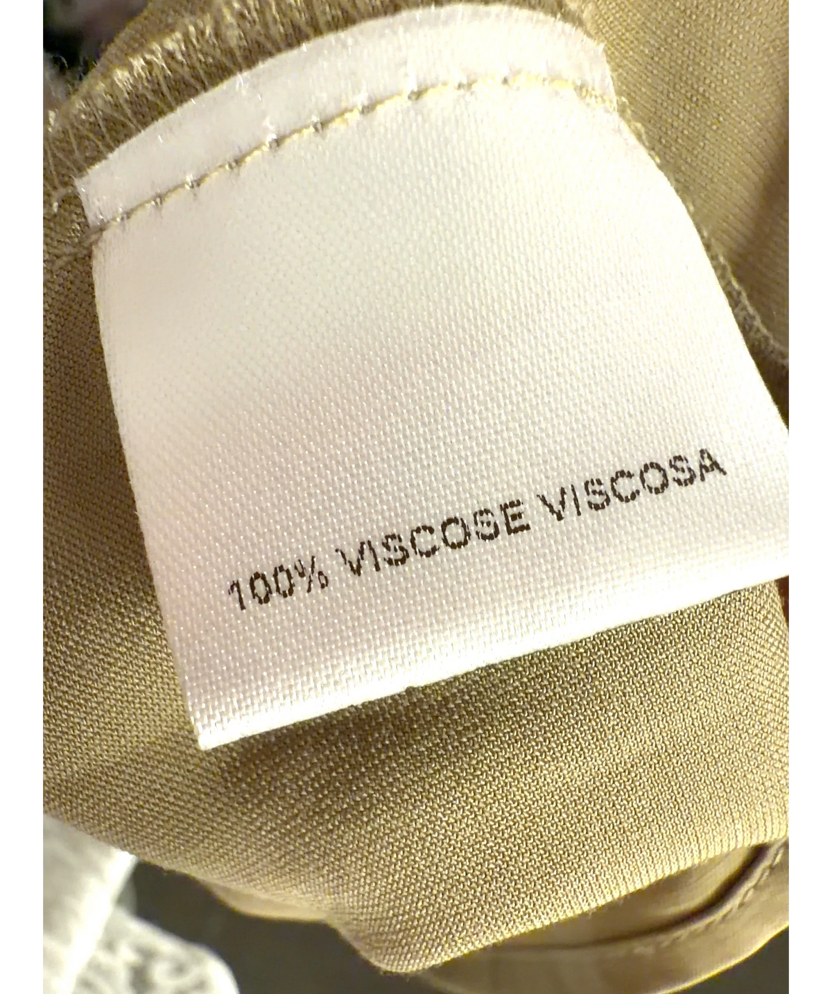 HOUSE OF DAGMAR Beige asymmetric midi dress — label