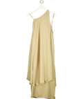 HOUSE OF DAGMAR Beige asymmetric midi dress — front