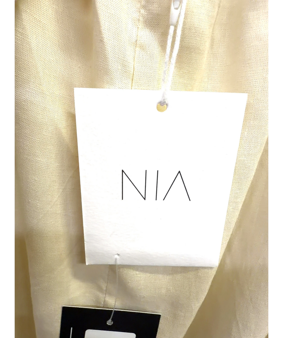 NIA Cream Halter Maxi Dress, size UK L — detail