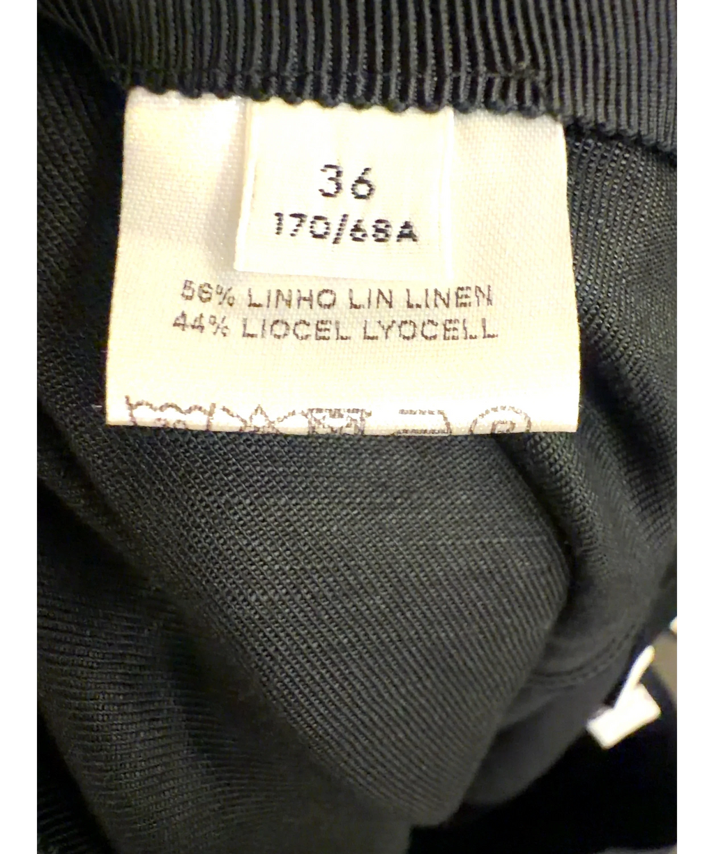 Dagmar Black Draped Midi Skirt, size UK 8 — label