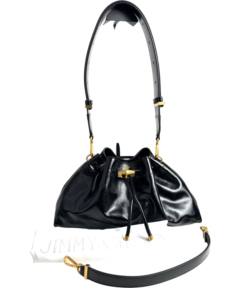 Jimmy Choo Black Cinch Small — front