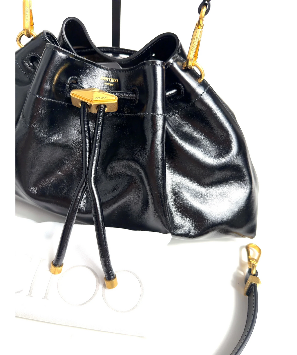 Jimmy Choo Black Cinch Small — fabric detail