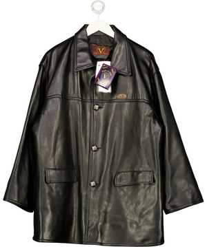 Alta Moda Black Leather Jacket UK XXL