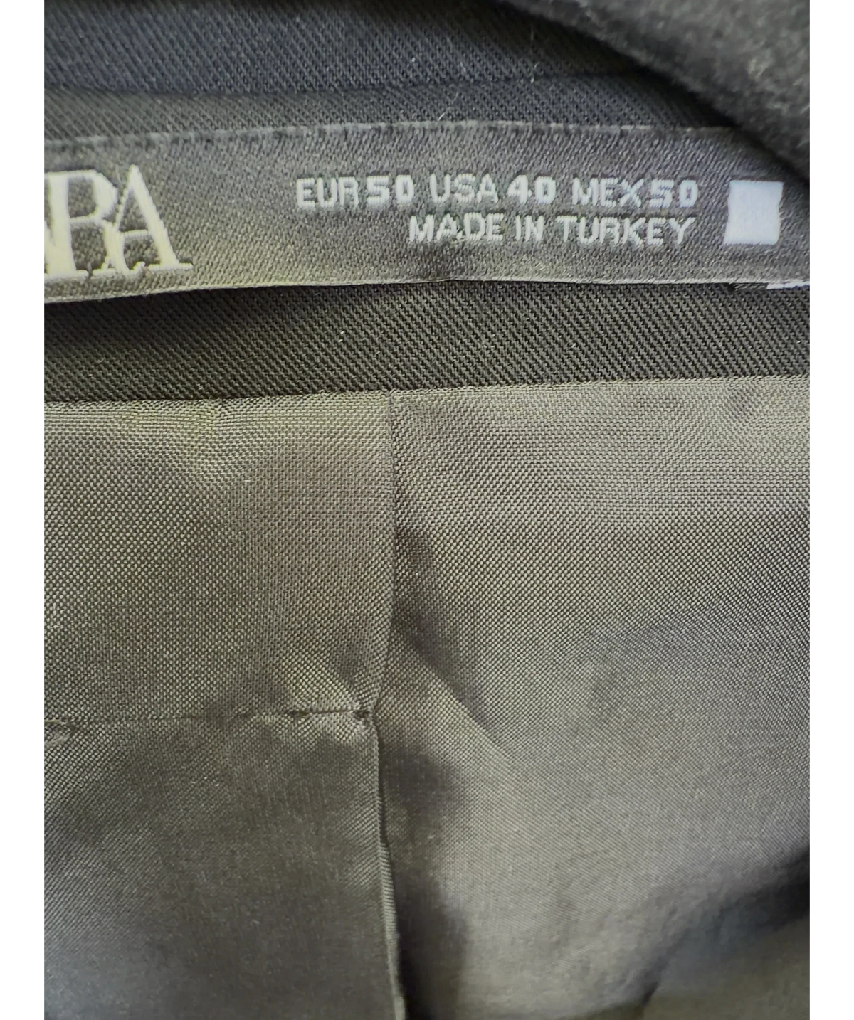 ZARA Black Colour, size UK 40" CHEST — care label