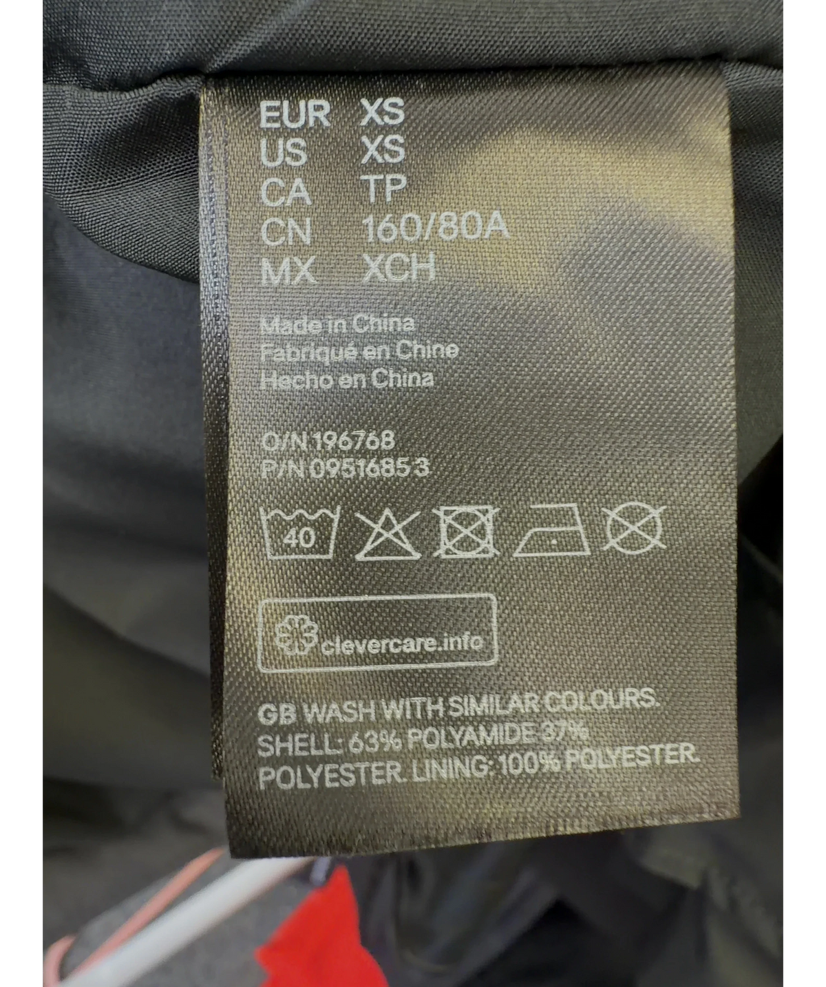 H&M Grey Colour, size UK XS — label