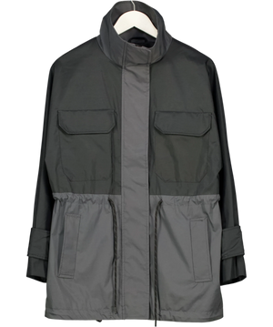 HM Grey Funnel Neck Windbreaker Jacket UK XS