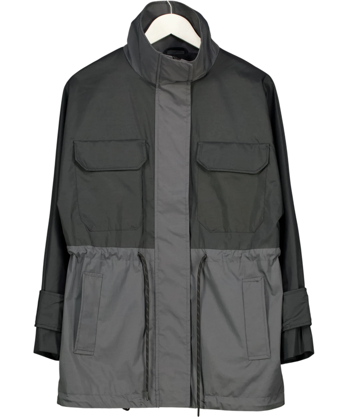 HM Grey Funnel Neck Windbreaker Jacket UK XS