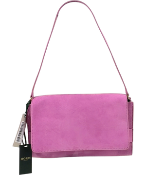 Hobbs Cambridge  Pink Suede Clutch / Shoulder with detachable strap