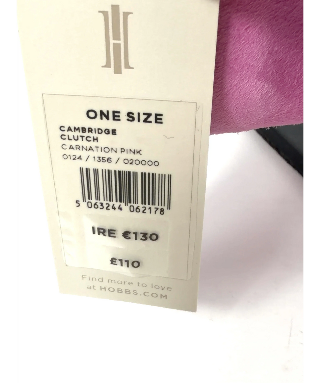 Hobbs Pink Cambridge Clutch — care label