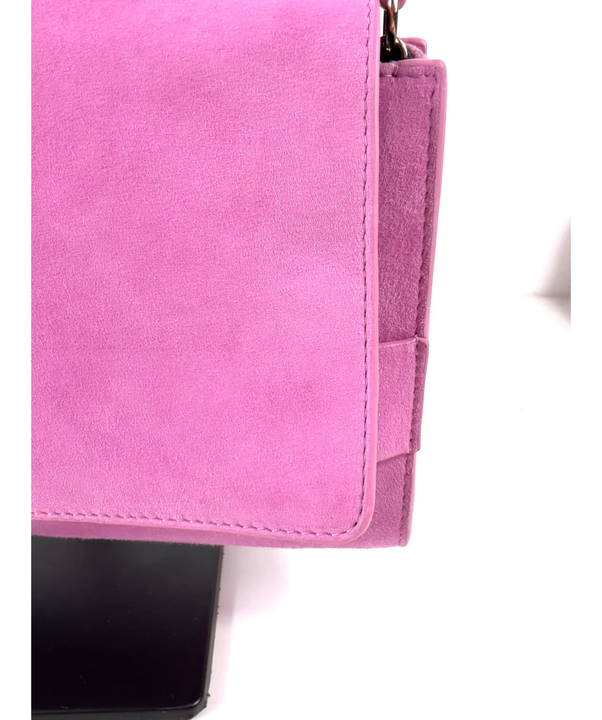 Hobbs Pink Cambridge Clutch — fabric detail