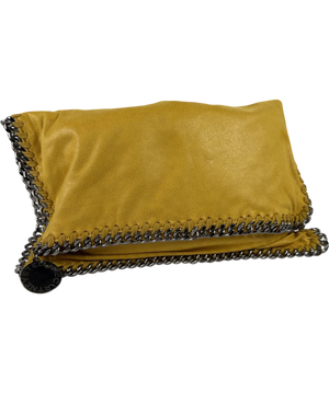 Stella McCartney  Falabella Fold-Over Clutch Bag in Yellow