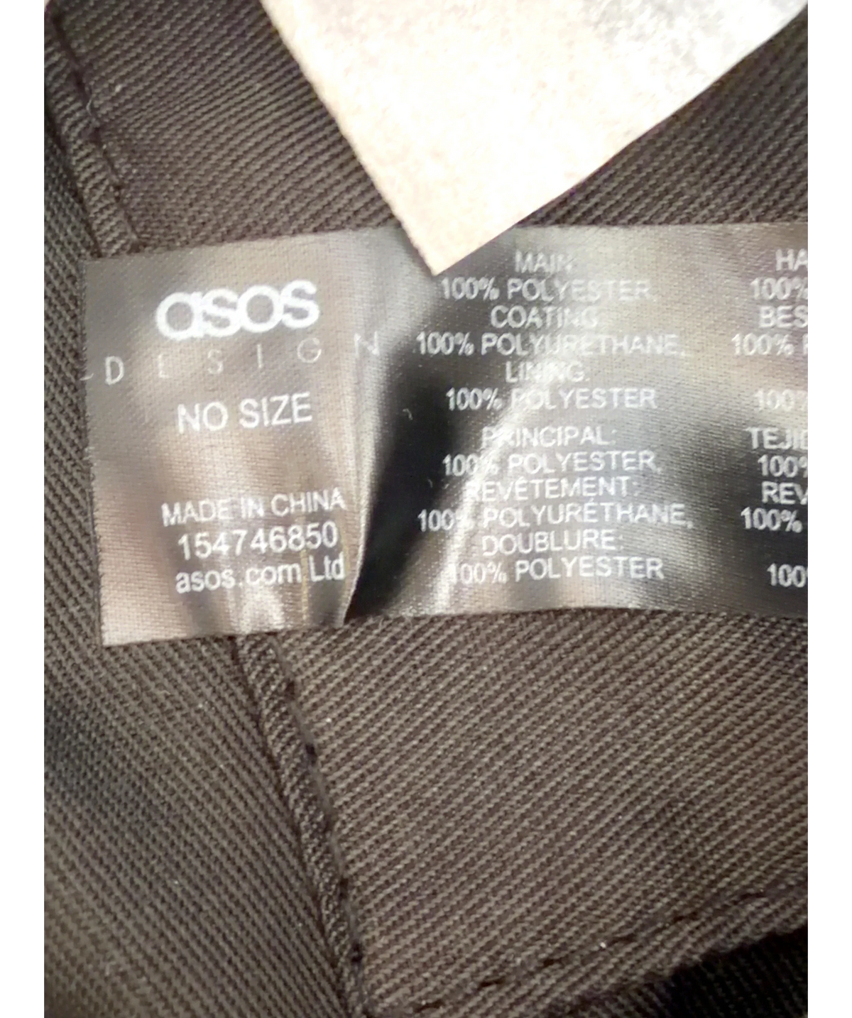 ASOS Beige Colour, size No Size — label