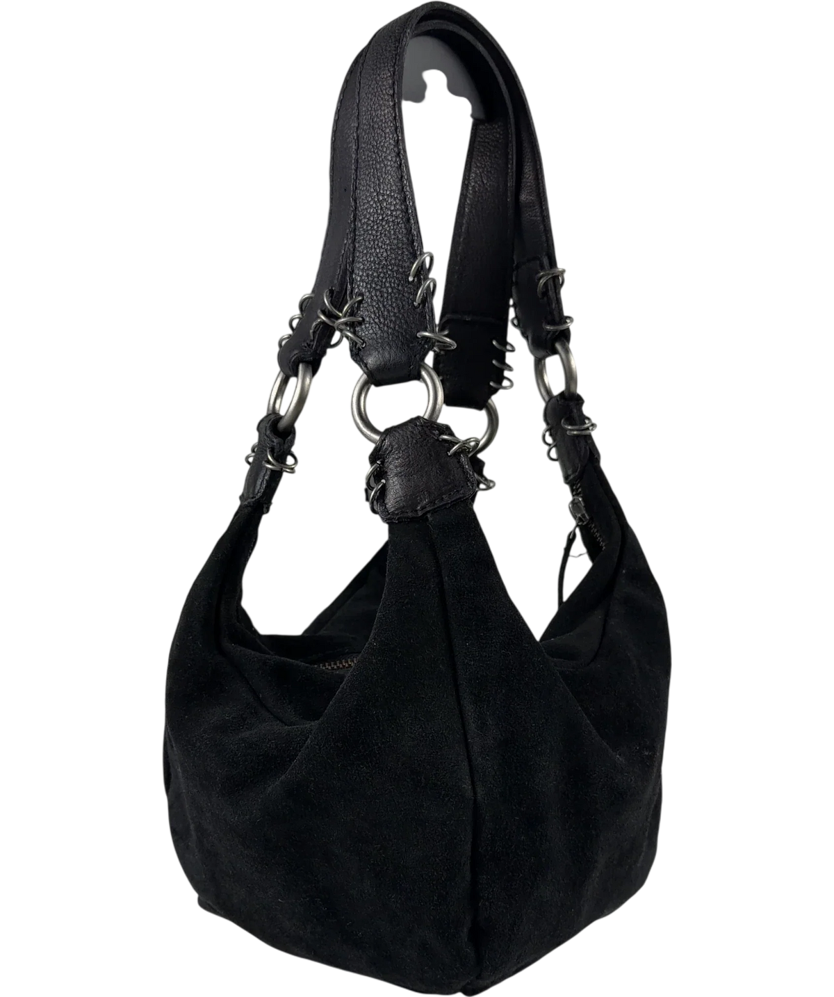 Free People Black Sochi Mini Suede Tote / Shoulder Bag — front