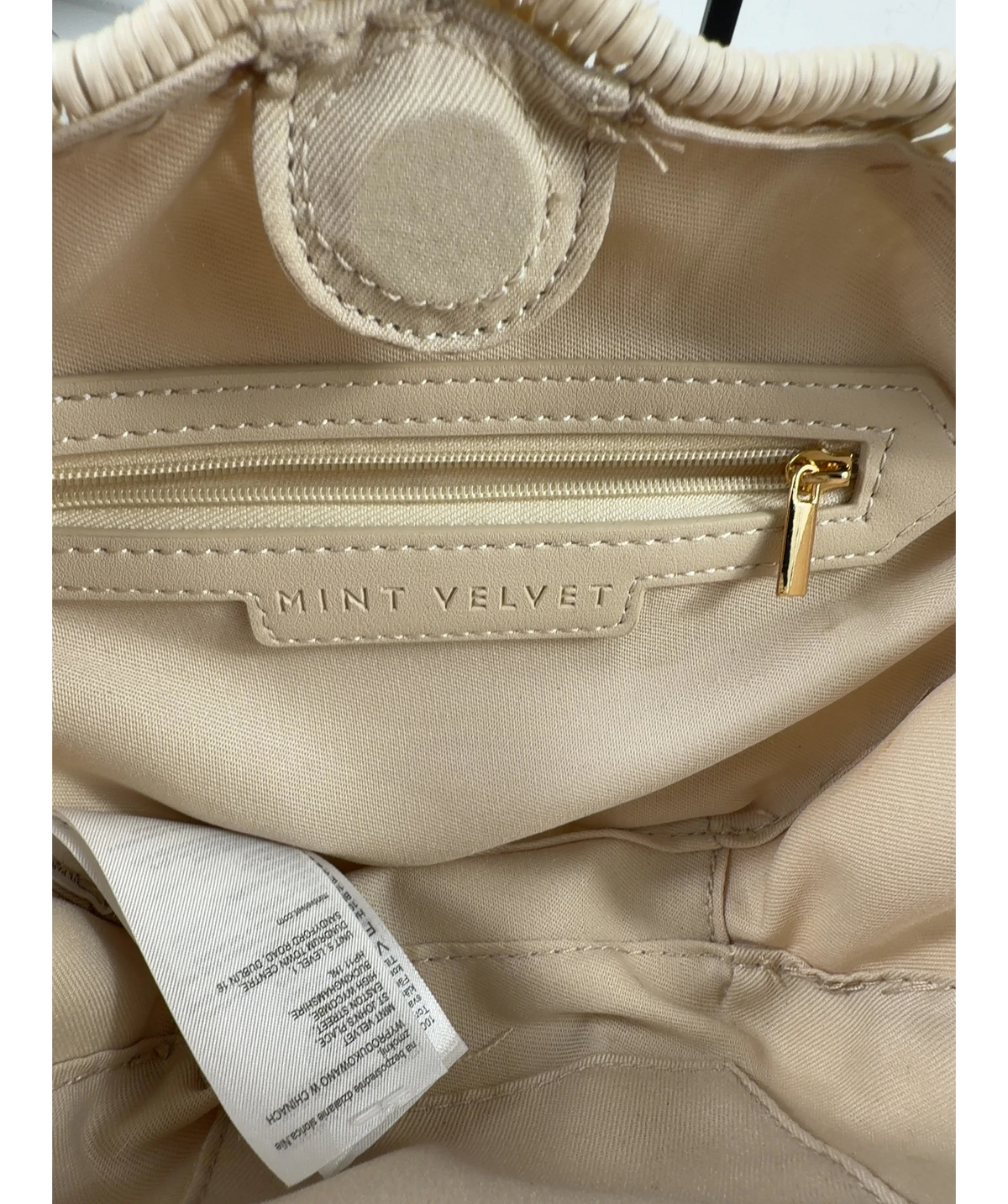 Mint Velvet cream Colour — label