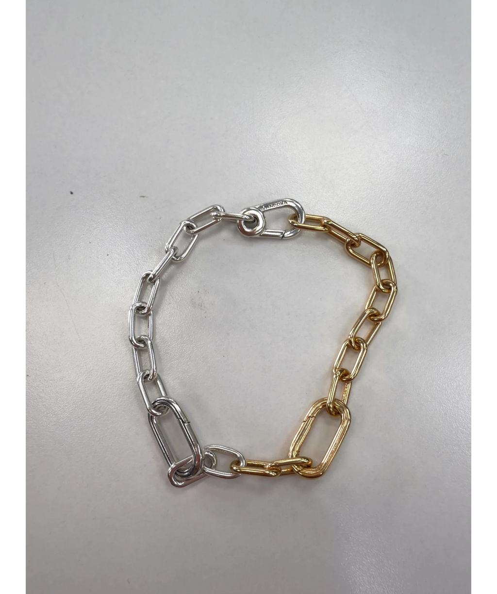 Pandora silver and gold ME Two-Tone Link Chain Bracelet, size No Size — label