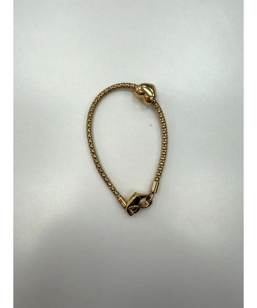 Pandora gold Heart Clasp Studded Chain Bracelet — care label
