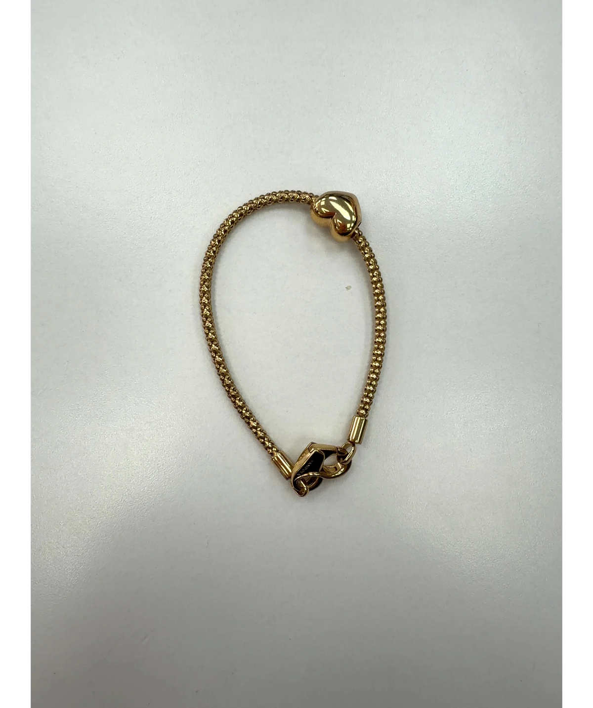 Pandora gold Heart Clasp Studded Chain Bracelet — care label