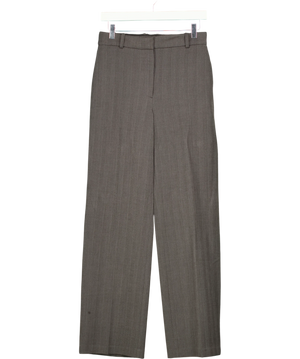 Babaton Grey Tailored High Waisted Pinstripe Trouser UK 6