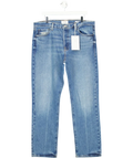 FRAME Blue Le Slouch Mid-Rise Straight Jeans, size UK 32 — front