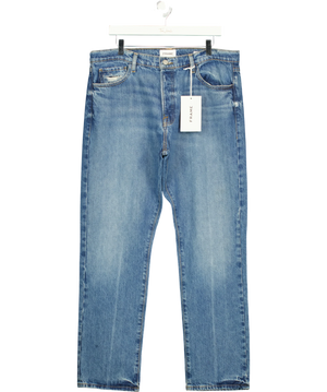 FRAME Blue Le Slouch Mid-rise Straight Jeans W32