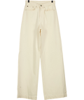 Jigsaw Cream Balfour Long Wide Leg Jean, size W24 — front
