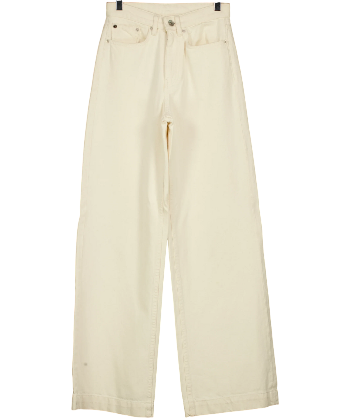 Jigsaw Cream Balfour Long Wide Leg Jean, size W24 — front