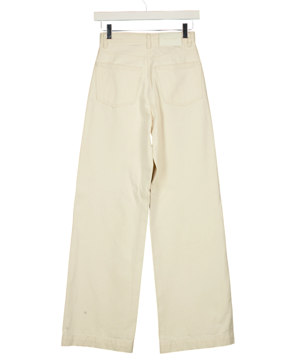 Jigsaw Cream Balfour Long Wide Leg Jean, size W24 — back