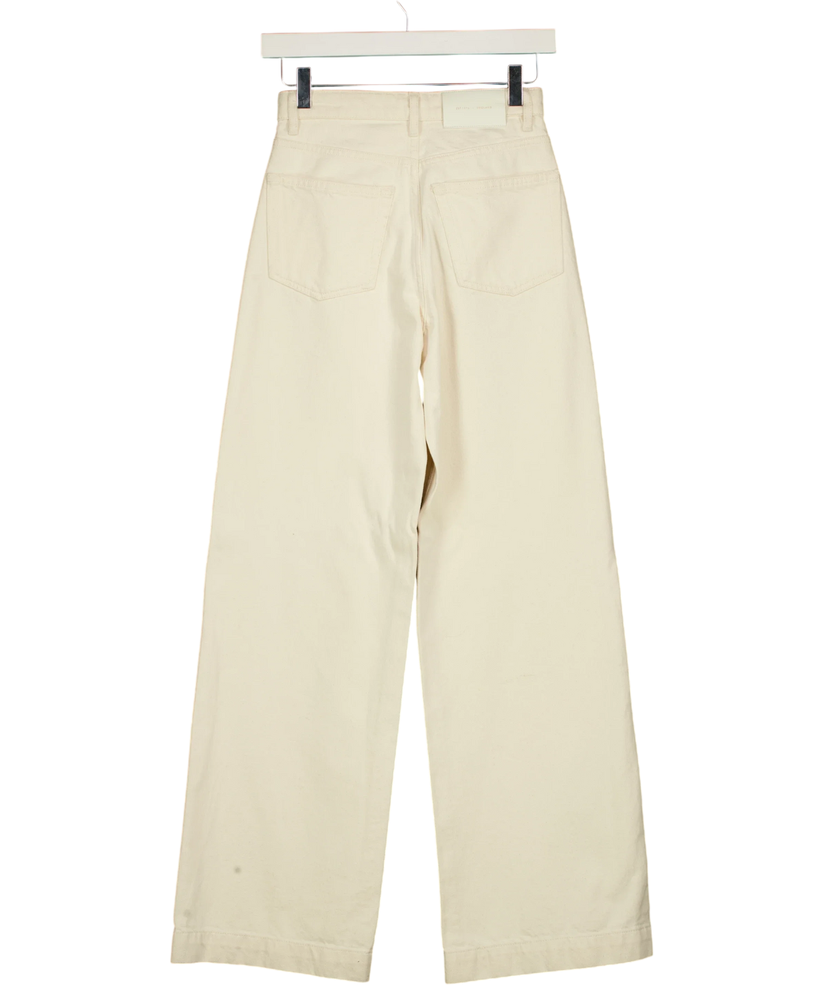 Jigsaw Cream Balfour Long Wide Leg Jean, size W24 — back