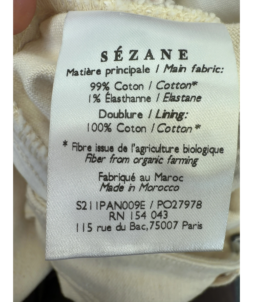 Sézane Cream Colour, size UK 8 — label