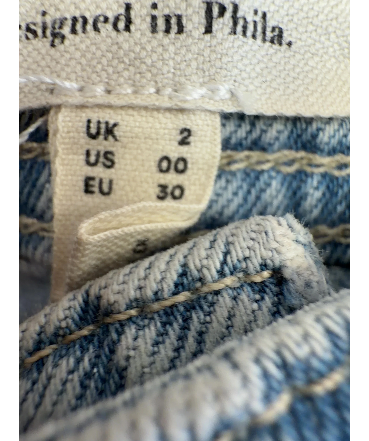 PILCRO light blue Cargo Denim Midi Skirt, size UK XXXS — care label