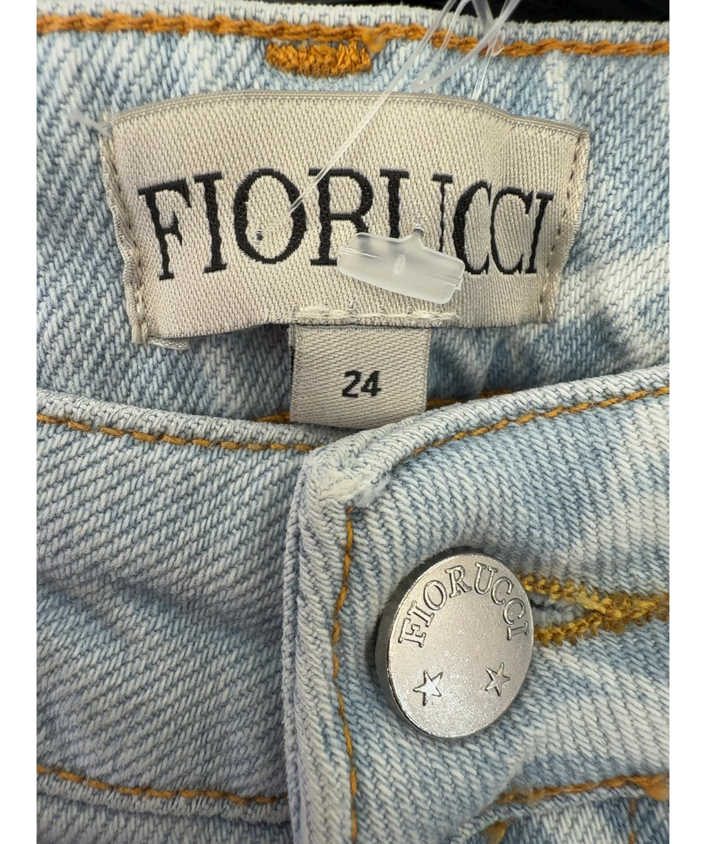 FIORUCCI light blue Scattered Logo High Rise Tara Jeans, size W24 — detail