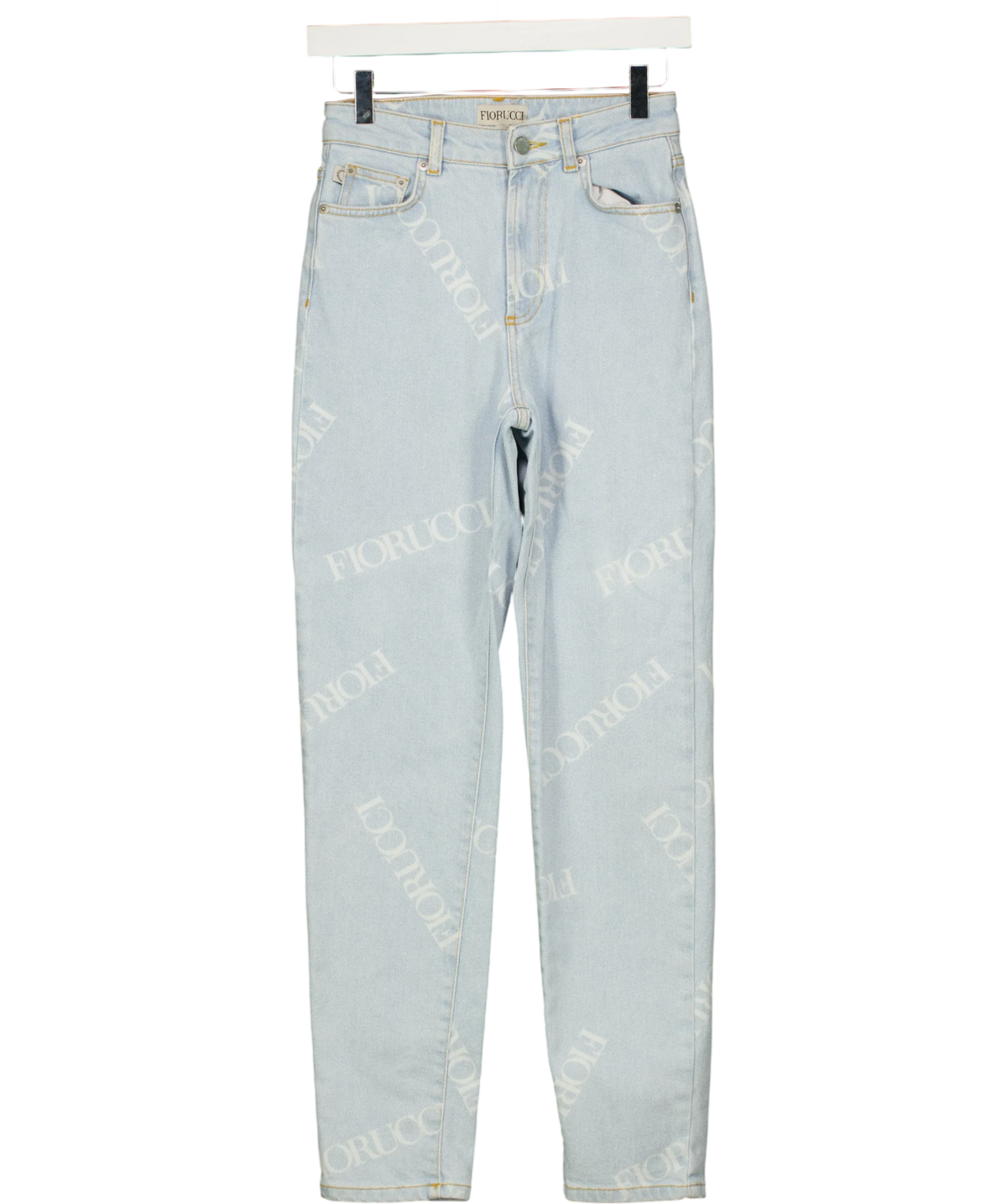 FIORUCCI light blue Scattered Logo High Rise Tara Jeans, size W24 — front