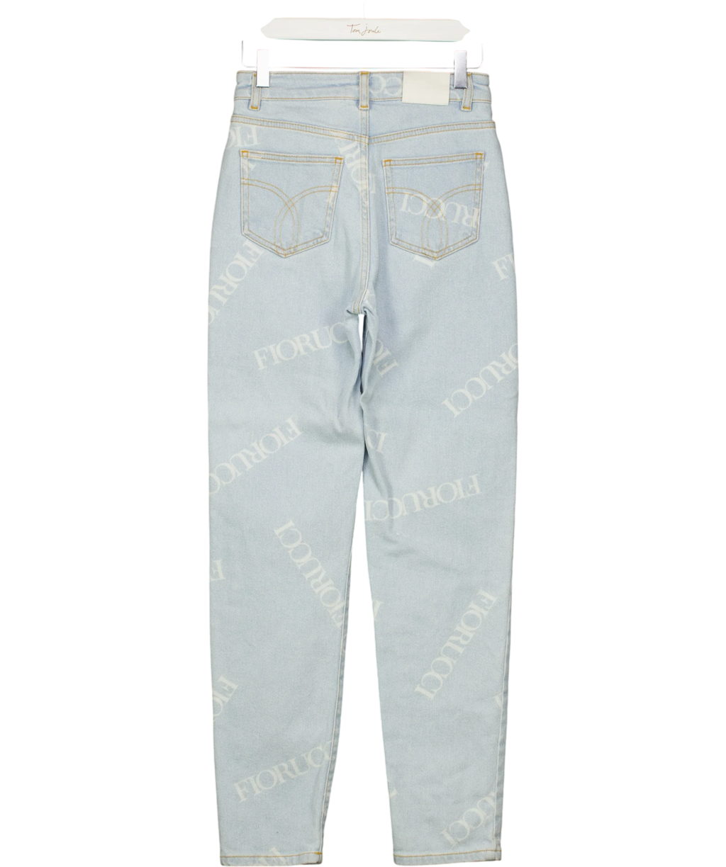 FIORUCCI light blue Scattered Logo High Rise Tara Jeans, size W24 — back
