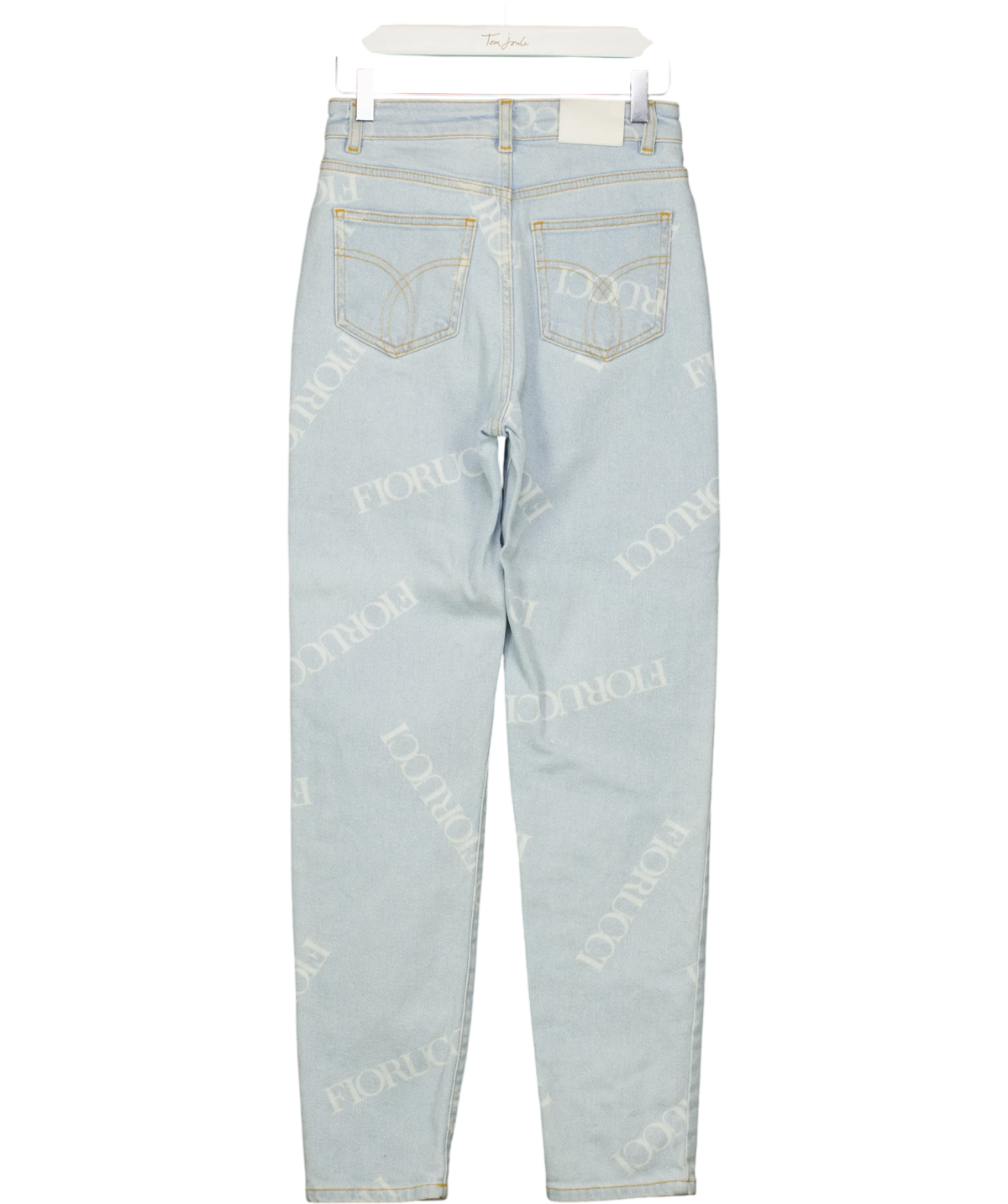 FIORUCCI light blue Scattered Logo High Rise Tara Jeans, size W24 — back