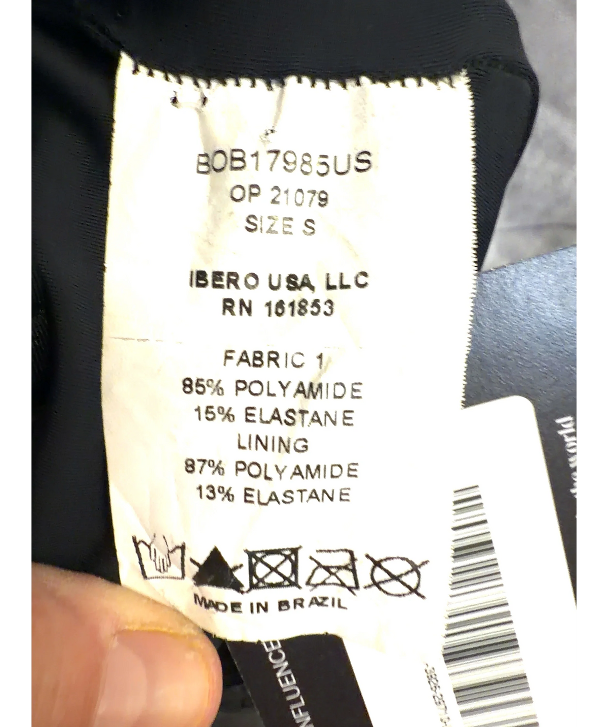 PatBO Black Colour, size UK S — label