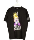 Vanquish Black DBZ CS Gohan Black Oversized T-Shirt, size UK M — front