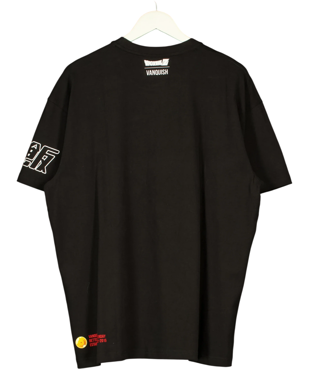 Vanquish Black DBZ CS Gohan Black Oversized T-Shirt, size UK M — back