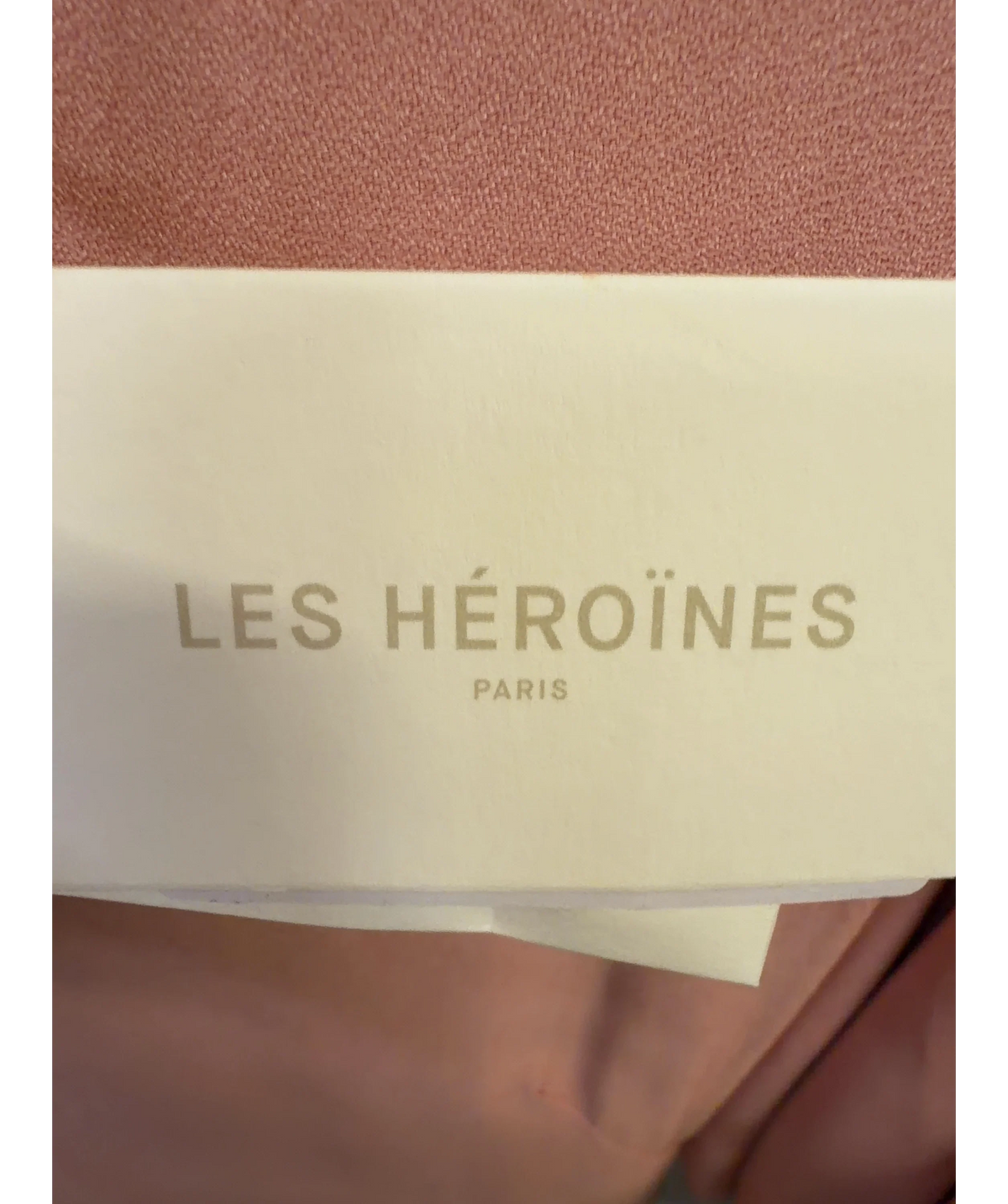 Les Héroïnes Pink Cutout Lace-up Gathered Draped Crepe Blouse, size UK 6 — detail