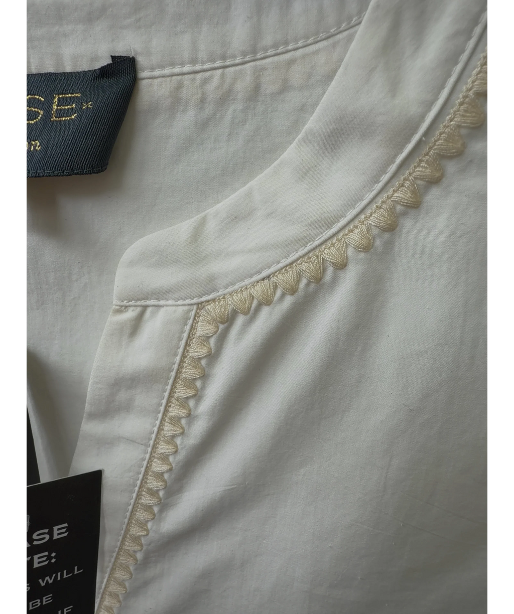 WYSE LONDON White Fiona Blouse, size UK S — label