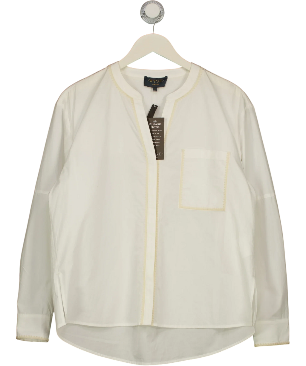 WYSE LONDON White Fiona Blouse, size UK S — front