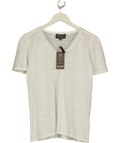 WYSE LONDON White Lily Lace Trim Tee, size UK S — front
