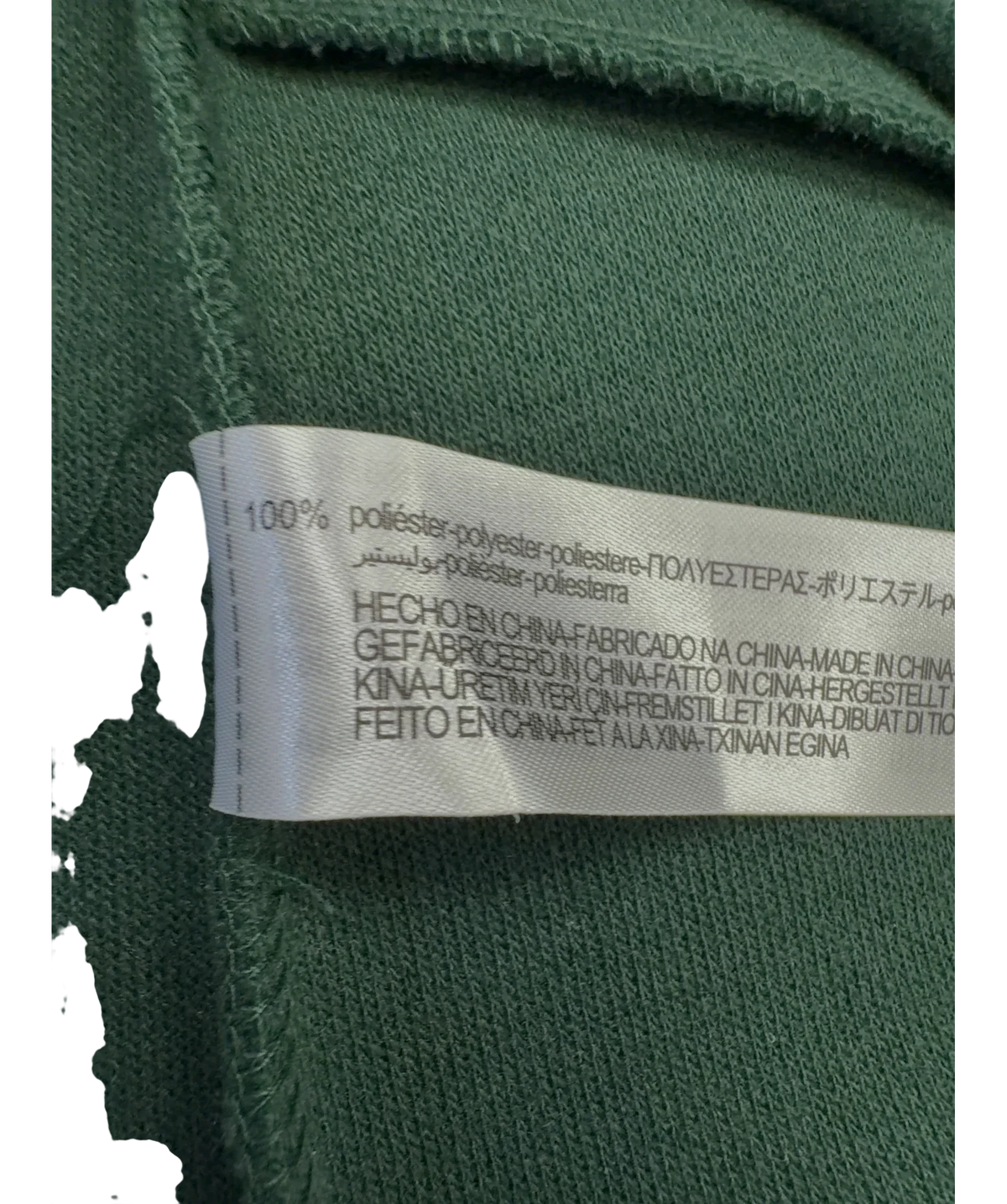 ZARA Green Colour, size UK S — fabric detail