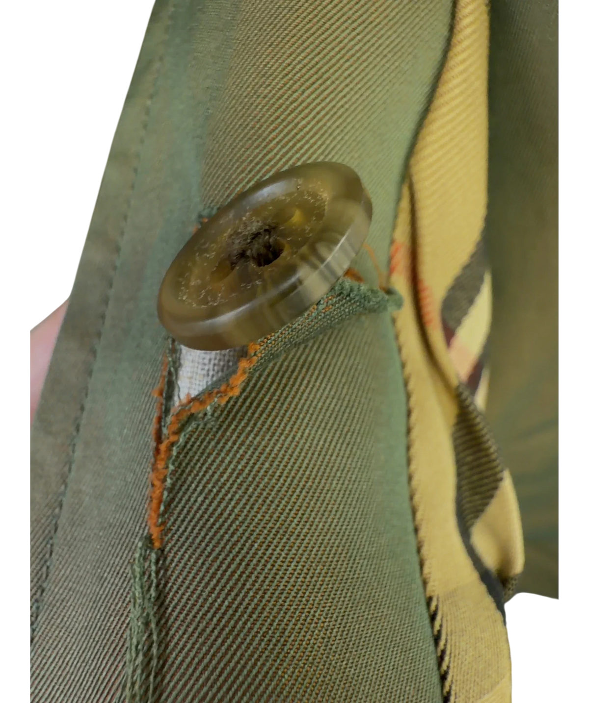 Burberry Green Colour, size UK S — fabric detail