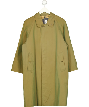 Burberry Green Raglan Trench Coat UK S
