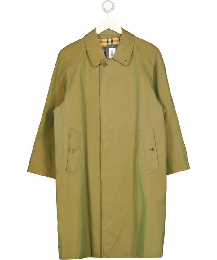 Burberry Green Raglan Trench Coat UK S