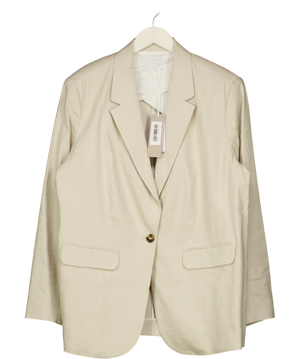 The White Company Beige Single Button Blazer UK 14