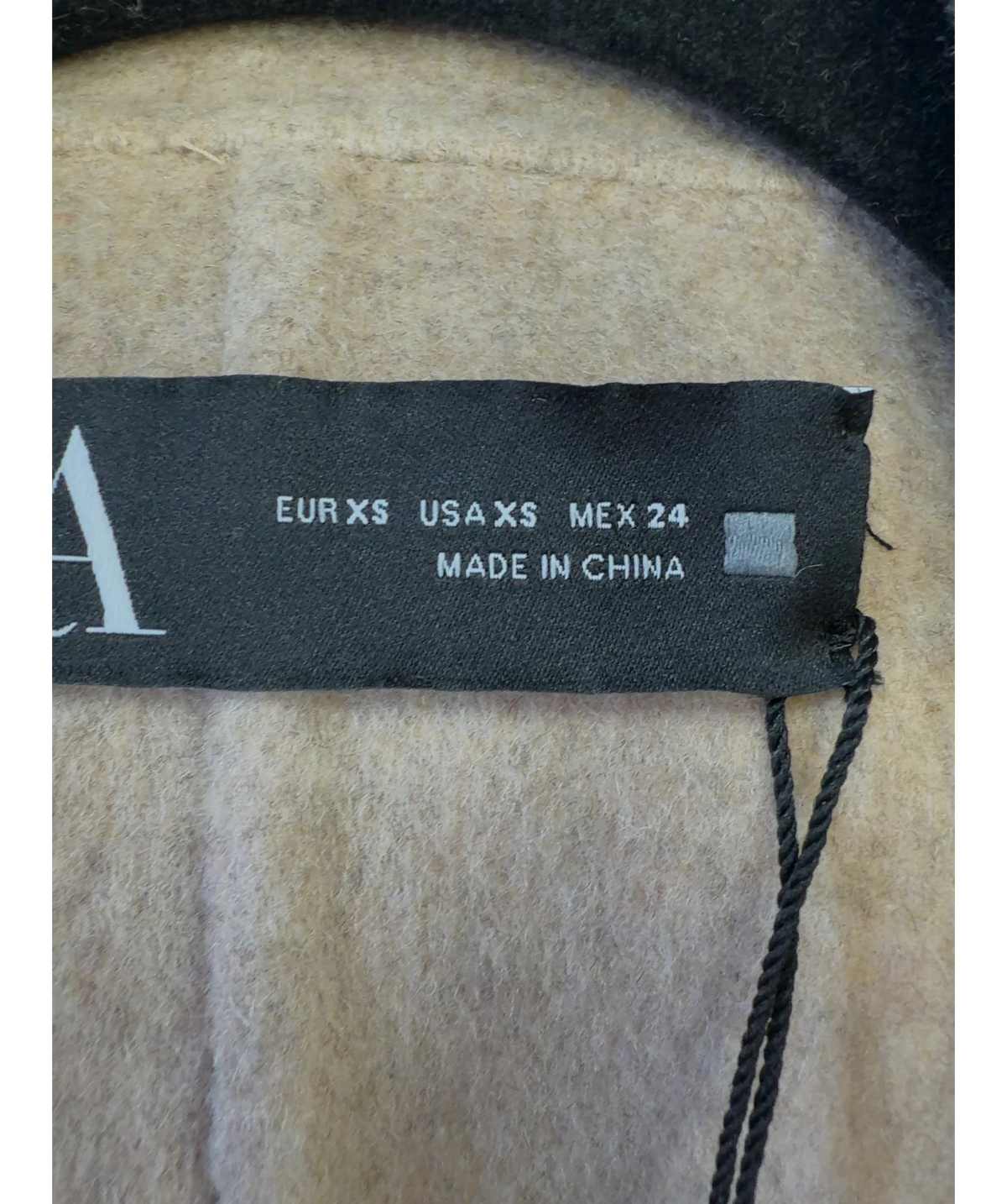 ZARA Beige Colour, size UK XS — care label