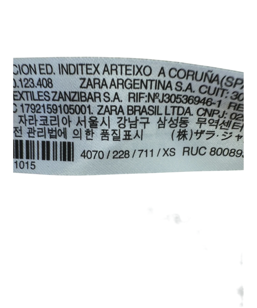 ZARA Beige Colour, size UK XS — fabric detail